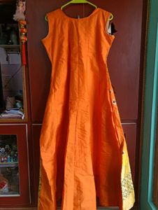 Orange Ethnic Gown 2