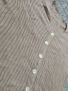 Brown Knit Cardigan