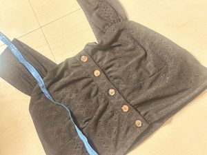 Black Crop Top With Complimentary Gift