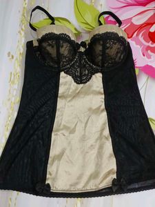 (1127)Black & Beige Lace Lingerie