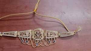 Vintage Gold-tone Rhinestone Choker Necklace