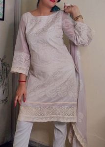 Adaah Designer Pakistani Straight Kurta &amp; Dupatta