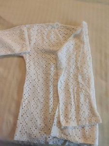 White Eyelet Top