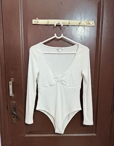 White Long Sleeve Bodysuit