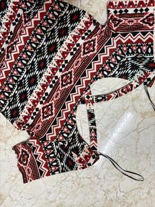 Patterned Casual Dress..