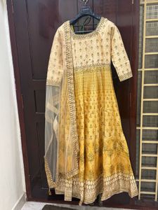 Elegant Yellow Anarkali Suit with Dupatta