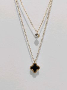 Clover Charm Layered Necklace