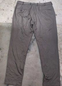 Peter England Super Slim Solid Grey Pants