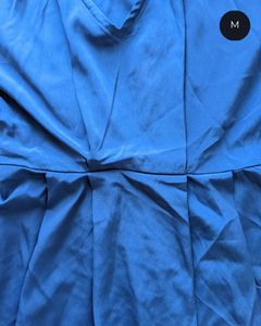 💙V NECK BOX PLEAT DRESS