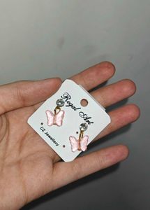 Cute Pink Butterfly Earrings Drop Earring