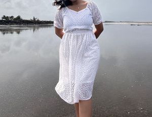 White Eyelet Dress