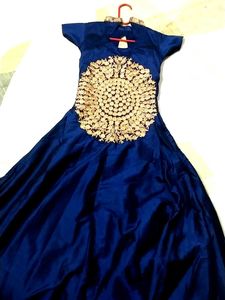 Royal Blue Embroidered Dress