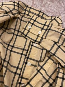 Plaid Crop Top Shirt