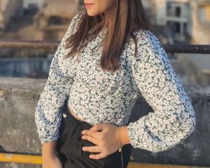 Floral Print Crop Top