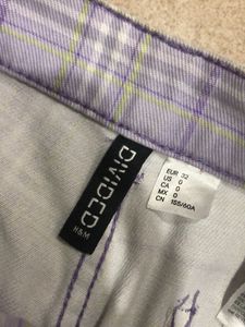 H&amp;M Plaid Shorts - Light Purple
