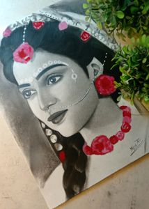 Radha Krishna Painting Handmade Draw