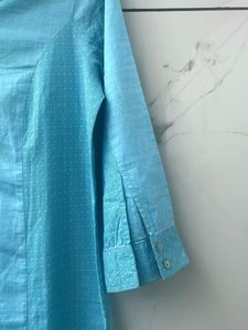 Blue Checked Kurti