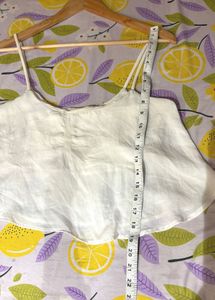 Bershka White Flowy Top