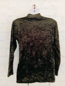 Velvet Cropped Sweater
