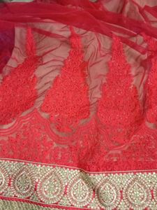 Red Bridal Saree  With Blouse