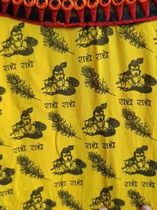 Vrindavan Yellow Printed short Kurti