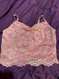 Pink Lace Cami Top