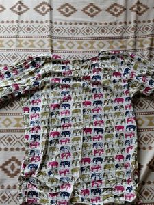 Elephant Print Top For GenZ