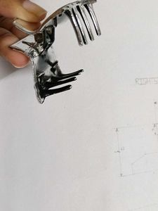 Silver Floral Hair Clip