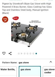 Glass Top   Gas Stove