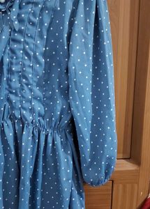 Cute Blue Polka Dot Top