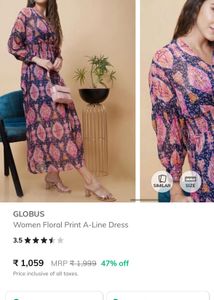 Women Floral Printed A Line Dress