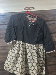 Girls Black &amp; Gold Dress