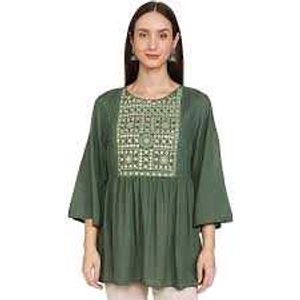 max Embroidered Round-Neck Tunic