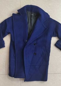 Blue Wool Blend Coat