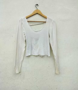 White Long Sleeve Top