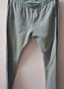 Classic Grey Track Pants with Side Stripes