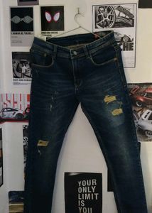 Distressed Dark Wash Jeans