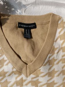 Imported Houndstooth Sweater Vest