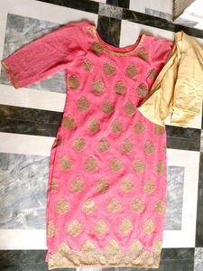 Pink & Gold Kurta Set