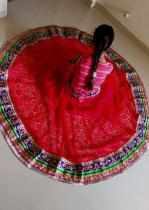 Designer Green &amp; Pink Lehenga Choli