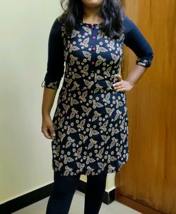 Paisley Print Tunic Blue Top
