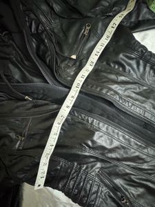 Leather Jacket With Hoodie