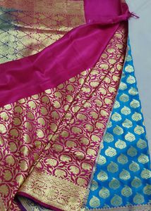 Elegant Pink Banarasi Saree