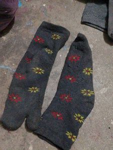 Red Floral Socks