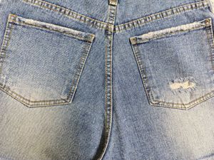 Distressed Denim High-Waisted Shorts