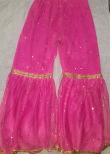 Pink &amp; Gold Embellished Sharara