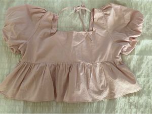 Cute Pink Peplum Top
