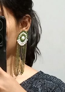 Long Handmade Earring💚✨😍
