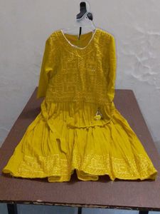 Yellow Embroidered Kurta Set