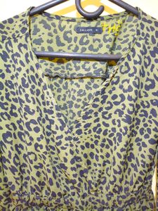 Olive Leopard Print Maxi Dress